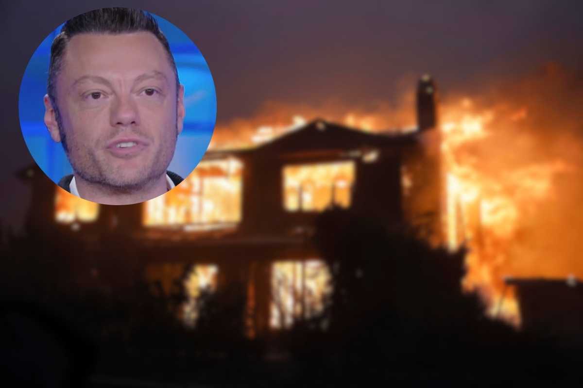 Tiziano Ferro casa in fiamme